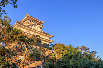 夕暮れ時の岐阜城　Gifu Castle at dusk　岐阜県岐阜市