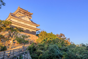 Fototapeta na wymiar 夕暮れ時の岐阜城　Gifu Castle at dusk　岐阜県岐阜市
