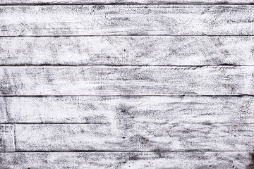 Vintage white wooden board background. Old colored wooden planks texture. 