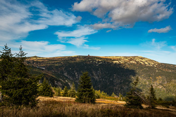Fototapeta na wymiar trip to mountains krkonoše national park