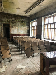 Auditorium of an abandoned factory