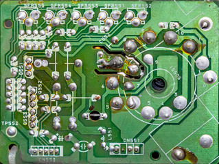 Large electric circuit board as background