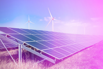 wind generators and solar panels