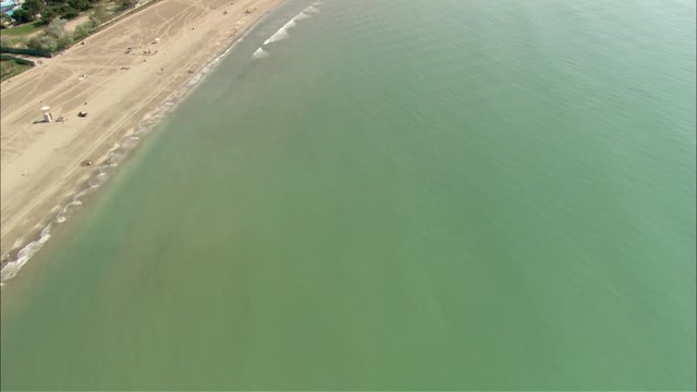 Ripresa aerea della spiaggia del Lido di Venezia