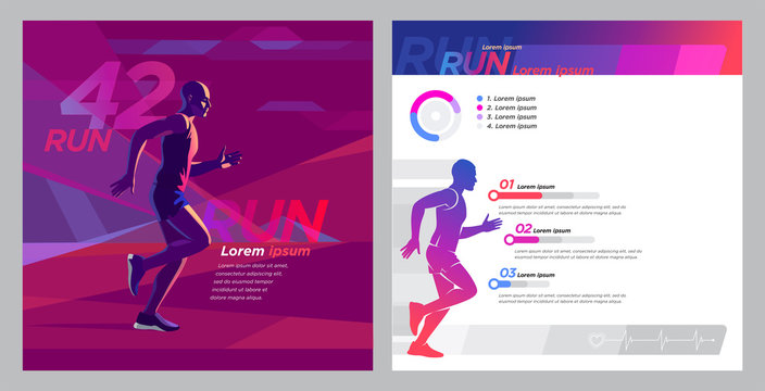 Runner Marathon Design Blank_Square Booklet Set