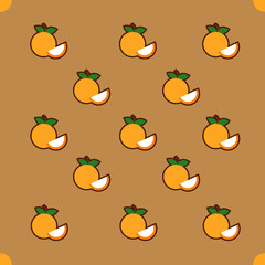 Orange pattern on brown background