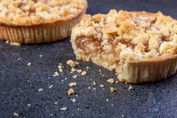 Apple Pie. Double crust apple pie with cinnamon made with shortcrust pastry