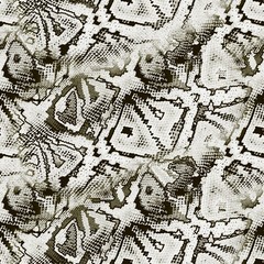 Seamless abstract pattern. Genuine snake skin in gray and black.