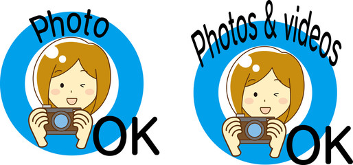 Shooting OK sign and illustration