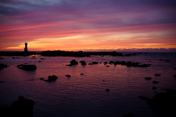 2019秋の島風景。佐渡長手岬の夕景