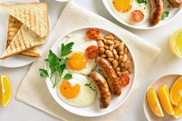 Breakfast on plate