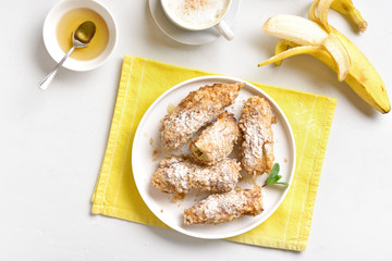 Deep fried bananas