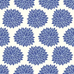 Foto op Plexiglas Very peri Bloemenchrysant Vector Japans, Chinees naadloos patroon