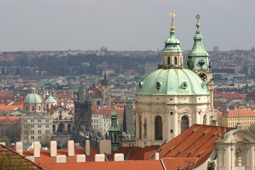 Fototapeta na wymiar Panorama of Prague’s Old Town - Czech Republic