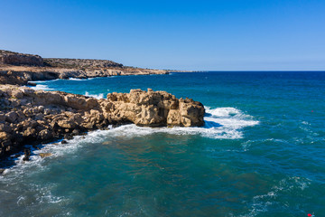 Fototapeta na wymiar Stony coast od Mediterranean sea