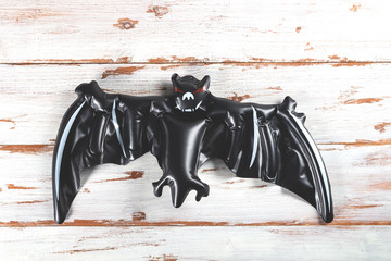 Inflatable bat as Halloween party decoration concept