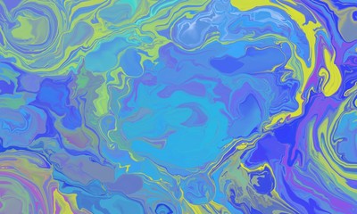 Fototapeta na wymiar Abstract marble pattern. Aqua ink painting on water