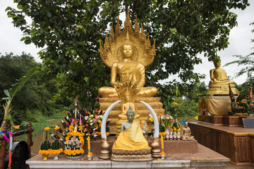 Buddhist figures in Thailand, Wat Kham Chanot in the province of Udon Thani.