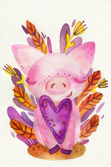 Little piggy is in love with this world.