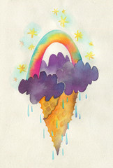 Mood is thunderstorm ice cream and some magic.