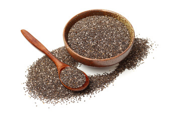 Chia Seed. Natural, annual on white background