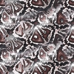 Seamless abstract pattern. White-brown snake skin.