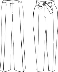 Vector illustration of women's pants.