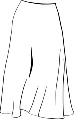 vector illustration of a female mini skirt
