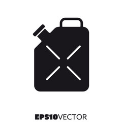 Car jerrycan vector glyph icon