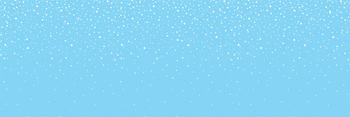 Fotobehang Seamless falling snow or snowflakes. Isolated on blue background - stock vector. © Comauthor
