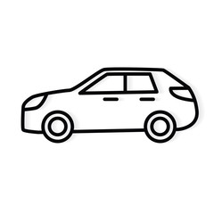 black car icon- vector illustration