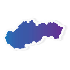 Fototapeta premium gradient Slovakia map- vector illustration