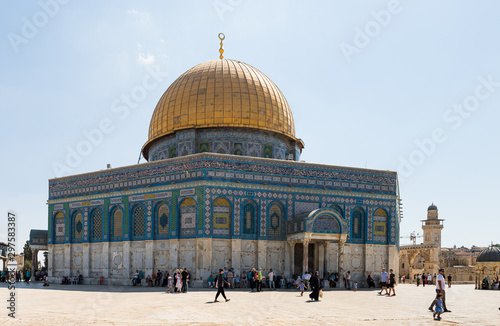 The Dome Of The Rock Building On The Territory Of The