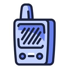 Walkie talkie icon. Outline walkie talkie vector icon for web design isolated on white background