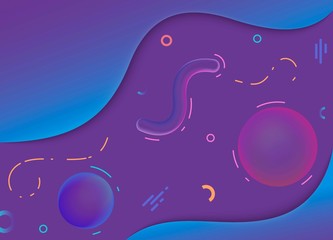 Abstract banner background with colorful shapes