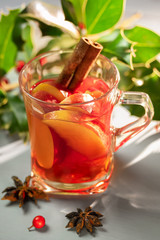 Hot punch with apples and anise