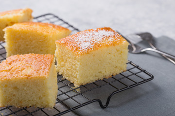 Revani. sweet semolina pastry, traditional turkish dessert