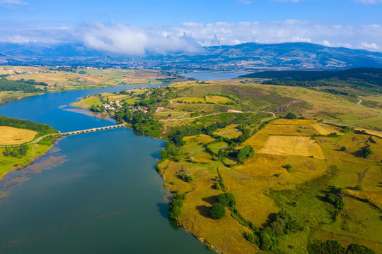 Scenic view of Ebro river