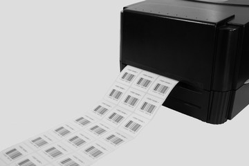 isolated barcode printer