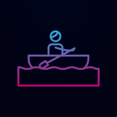 Canoeing, adventure nolan icon. Simple thin line, outline vector of adventure icons for ui and ux, website or mobile application