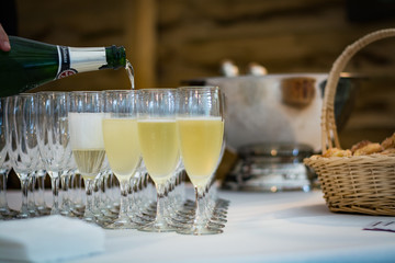 glasses of champagne