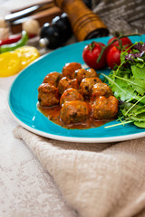 Traditional delicious couscous beef balls