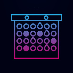 Calendar health nolan icon. Simple thin line, outline vector of blood donation icons for ui and ux, website or mobile application