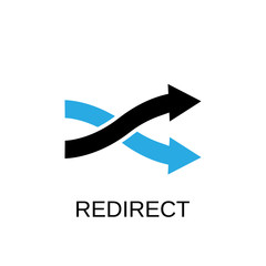 Redirect icon. Change direction symbol design. Stock - Vector illustration can be used for web.