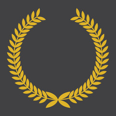 bedge of leaf in gold color background