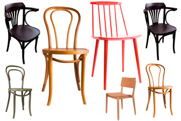 Collage of chairs and armchairs