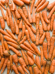 Carrots on wood