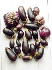 Aubergine on wood