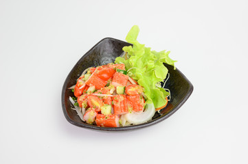 Kani or crab stick salad with spicy sauce