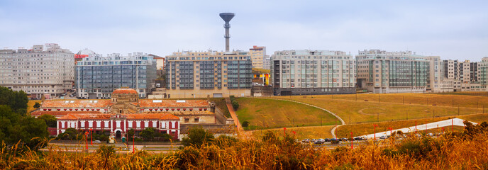 Obraz premium Panoramic seaside view of A Coruna
